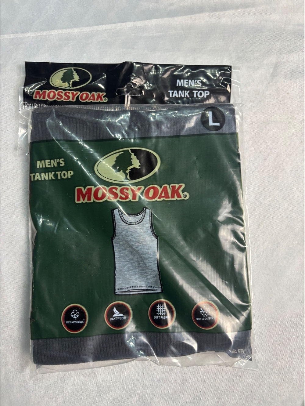 Mossy Oak Men's Tank Top Size Large Gray Classic Fit